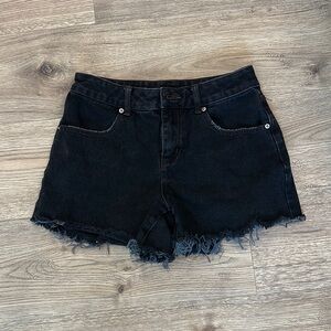 BDG Black Jean Shorts Frayed Hem Cut-Off Style
